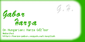 gabor harza business card